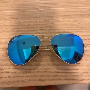 Ray-Ban Aviators Flash - Blue Lenses